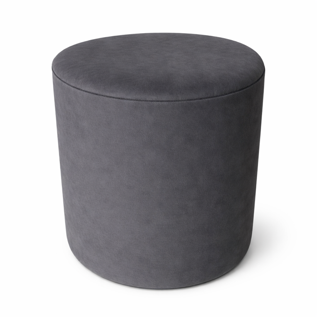 Nicole Gray Roller round Pouf