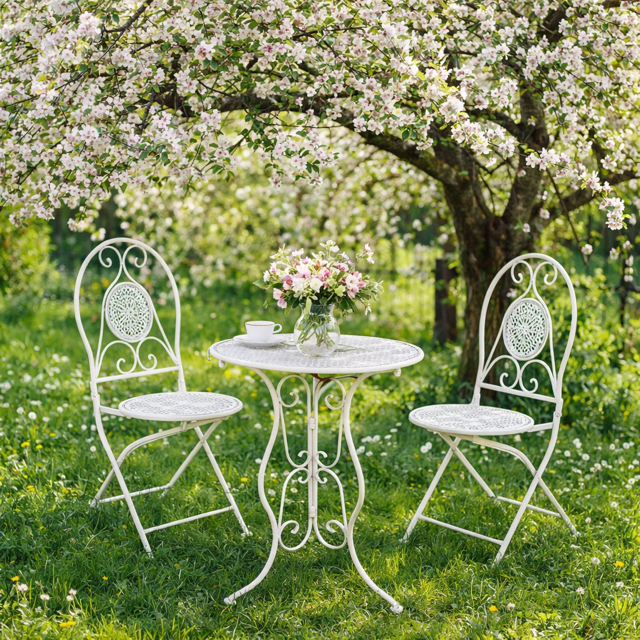 Sidė Round metal garden Table
