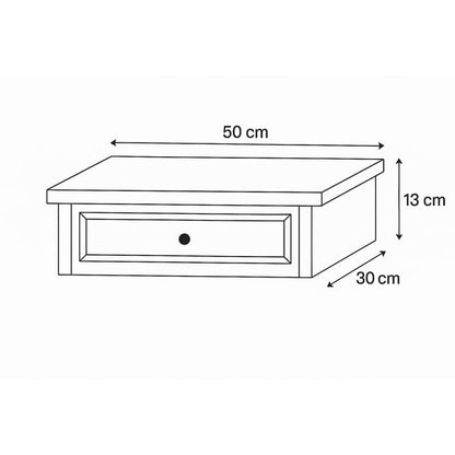 Bella black suspended Nightstand