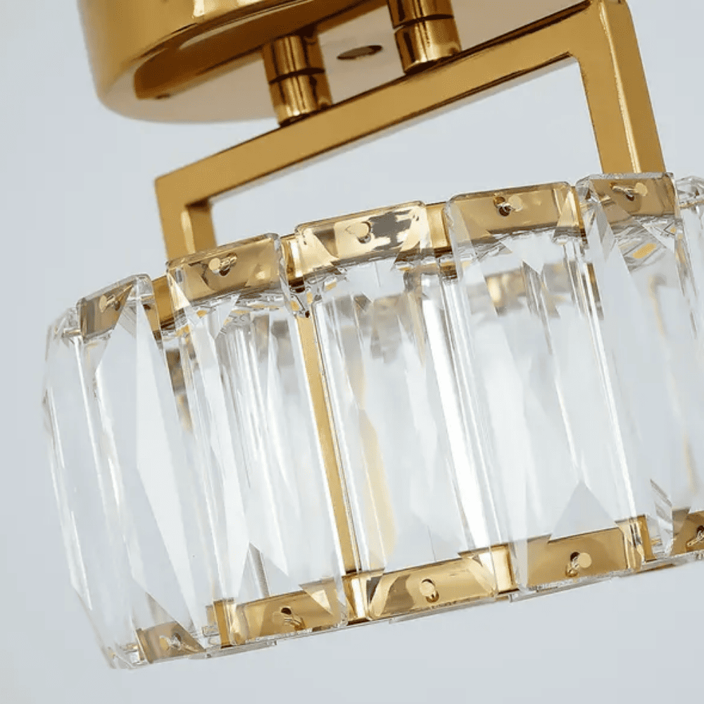 Glamorous, gold, ceiling lamp, designer, exclusive, single, crystal shade, DIAMOND XS