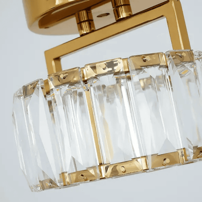 Glamorous, gold, ceiling lamp, designer, exclusive, single, crystal shade, DIAMOND XS