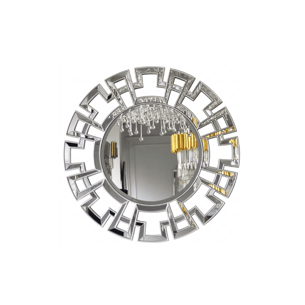 New York style decorative mirror glamour silver ELISE