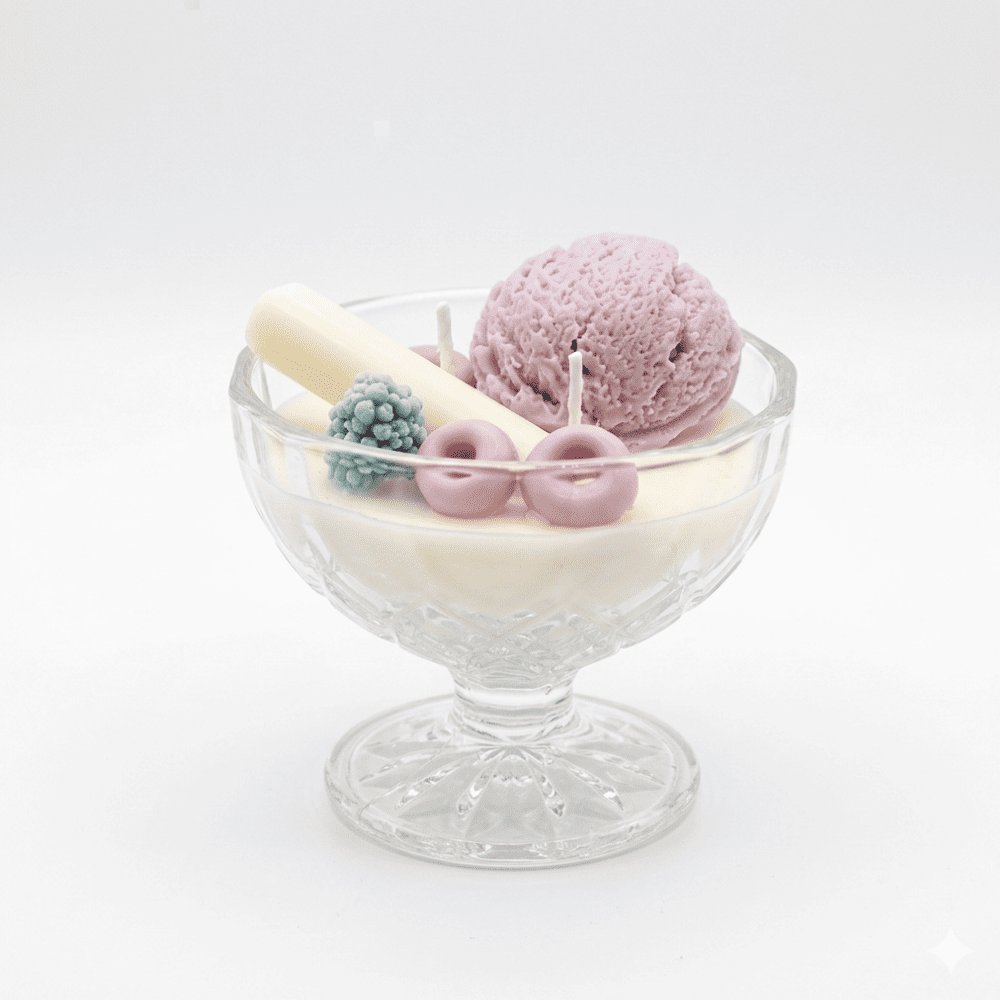Natural scented rose ice cream dessert - a gift for her