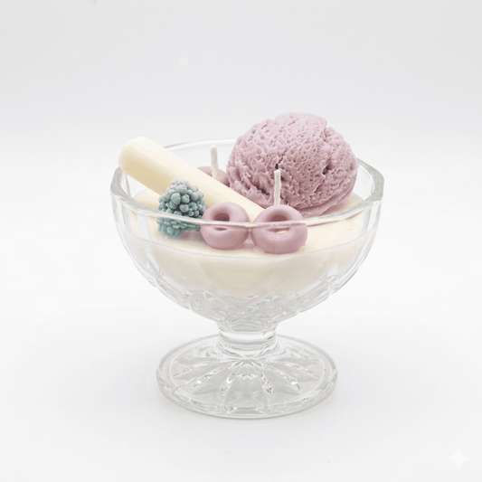 Natural scented rose ice cream dessert - a gift for her
