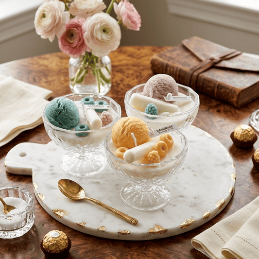 Natural scented rose ice cream dessert - a gift for her