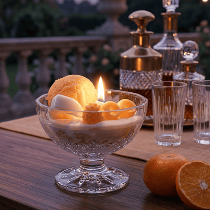 Scented candle natural vanilla ice cream dessert - a gift for her