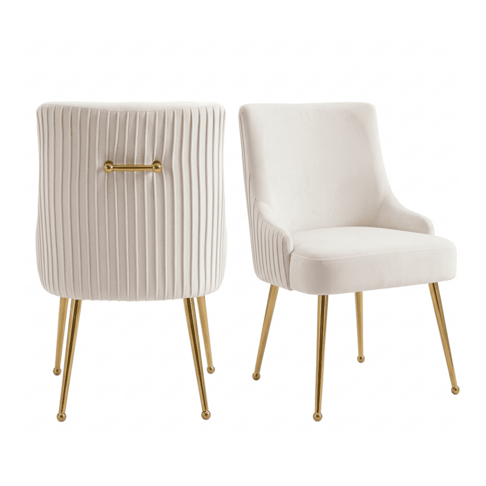 Chair PALOMA Dining gold beige 57x66x84