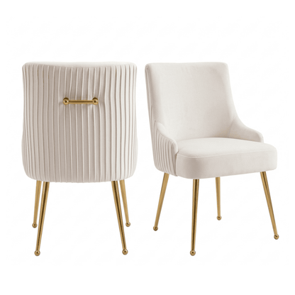 Chair PALOMA Dining gold beige 57x66x84