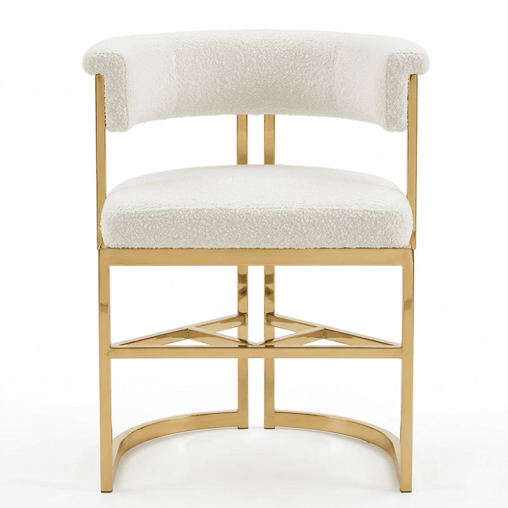 MARCO modern beige glamour upholstered chair for living and dining room