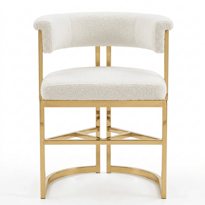 MARCO modern beige glamour upholstered chair for living and dining room