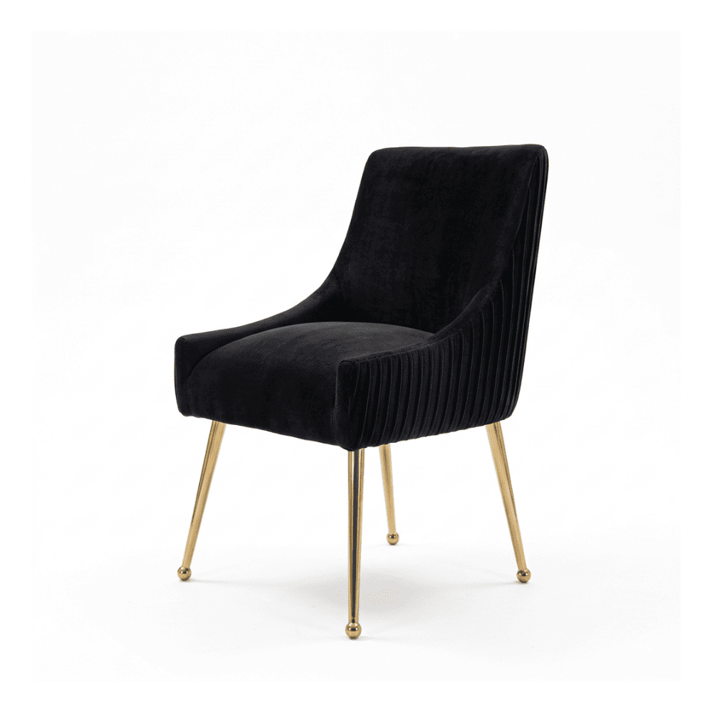 PALOMA gold dining chair black