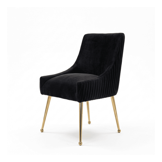PALOMA gold dining chair black