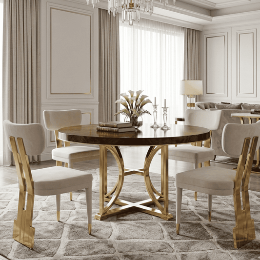 Designer modern beige chair in velvet velour fabric EMPIRE