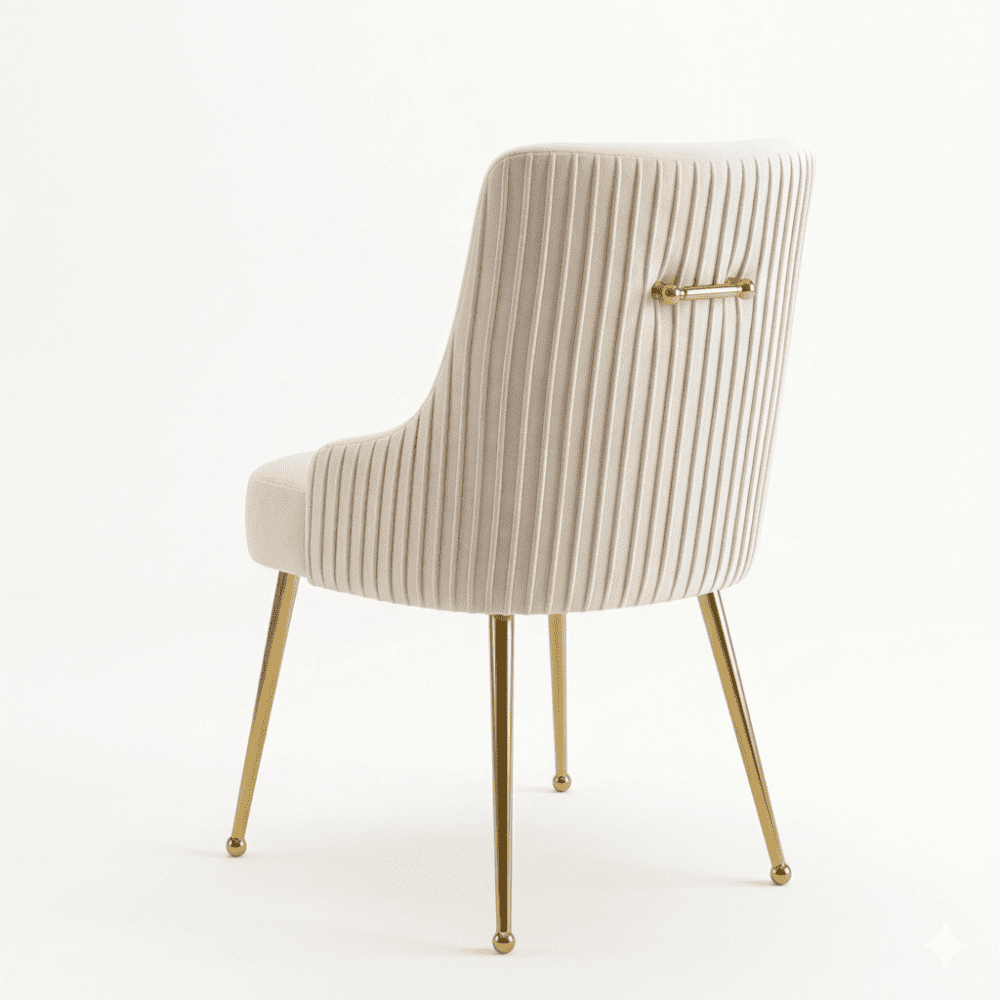 Chair PALOMA Dining gold beige 57x66x84