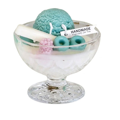 Scented candle natural green tea ice cream dessert - a gift for her