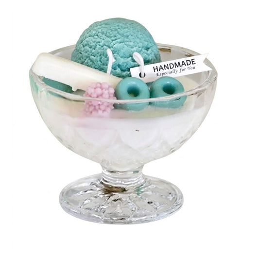 Scented candle natural green tea ice cream dessert - a gift for her