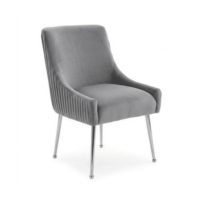 PALOMA silver dining chair gray