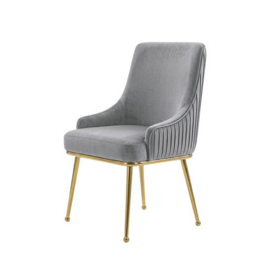 PALOMA Gold Dining Chair Gray