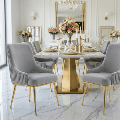 PALOMA Gold Dining Chair Gray