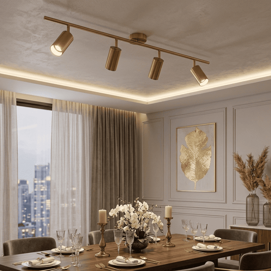 Glamorous, gold, ceiling lamp, designer, exclusive, four light points MODERN 4