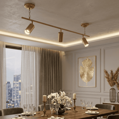 Glamorous, gold, ceiling lamp, designer, exclusive, three light points MODERN 3