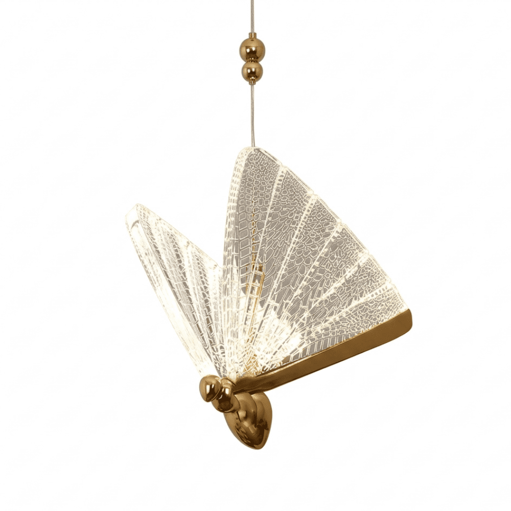 Modern chandelier MOTYL M, glamorous pendant lamp, gold, designer, exclusive, single