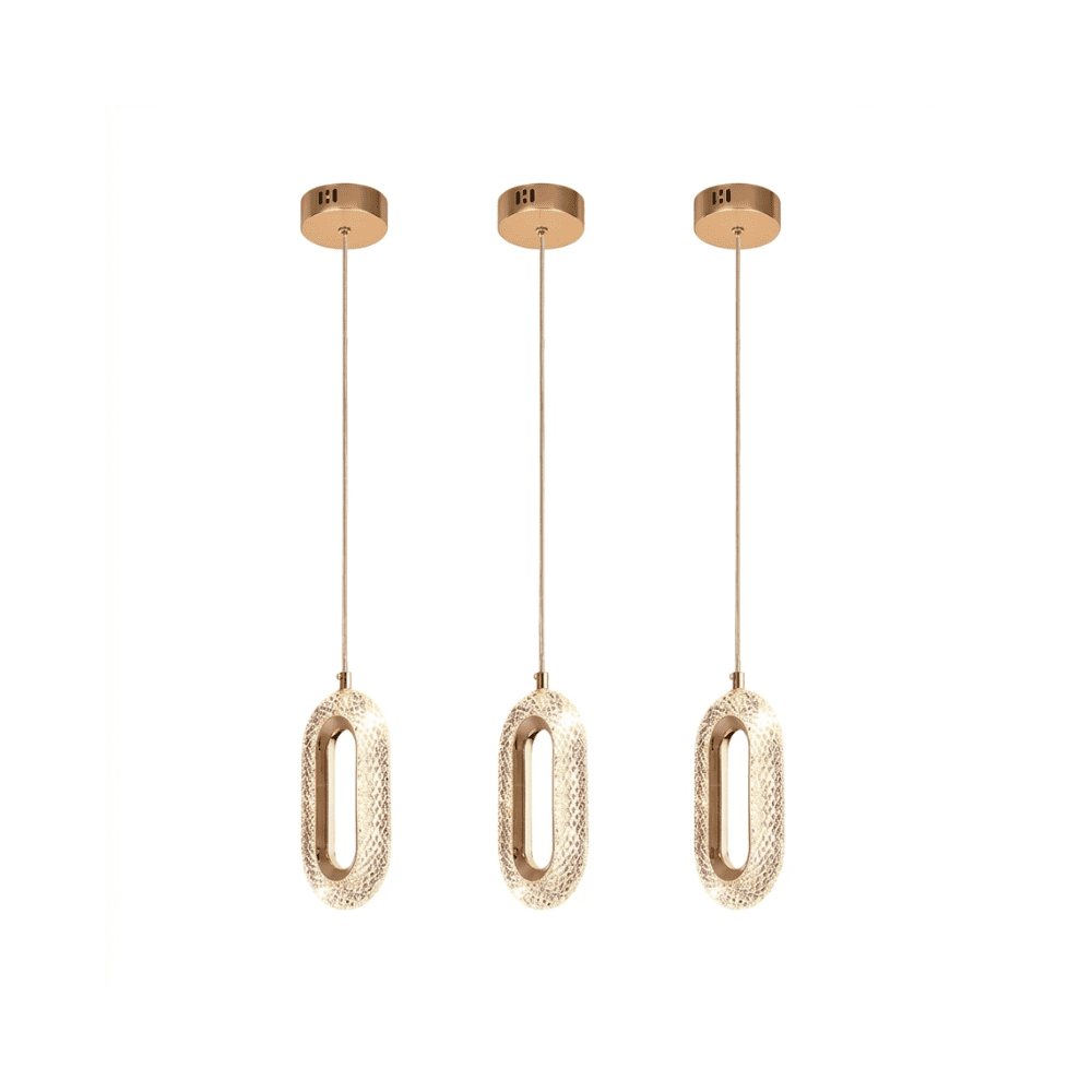 Modern chandelier, glamor pendant lamp, gold, designer, exclusive, single VALO SINGLE