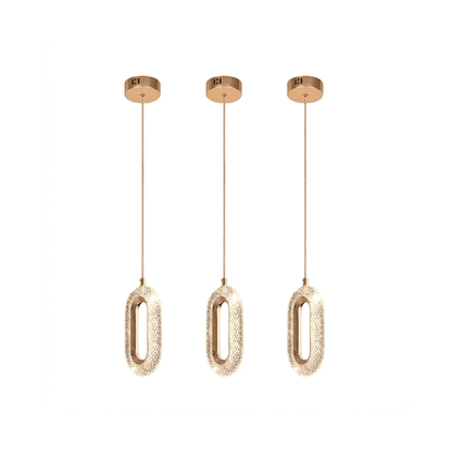 Modern chandelier, glamor pendant lamp, gold, designer, exclusive, single VALO SINGLE