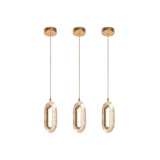 Modern chandelier, glamor pendant lamp, gold, designer, exclusive, single VALO SINGLE