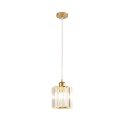 Crystal chandelier, glamor pendant lamp, gold, designer, exclusive, single, glass shade, over the island STARS M