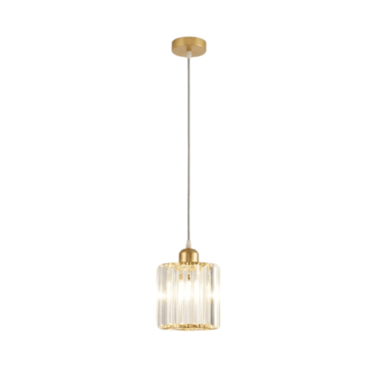 Crystal chandelier, glamor pendant lamp, gold, designer, exclusive, single, glass shade, over the island STARS M