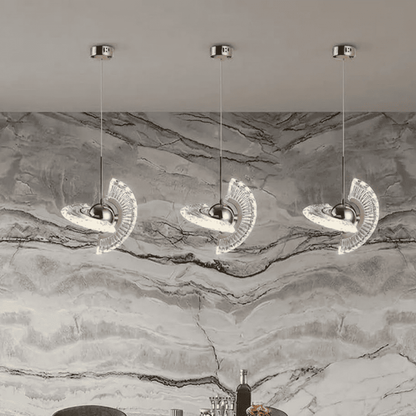 Modern chandelier FLOW S, glamorous pendant lamp, gold, designer, exclusive, single