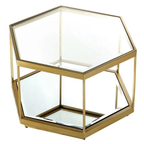 Mūza Glass Coffee Table with Mirrored Surface