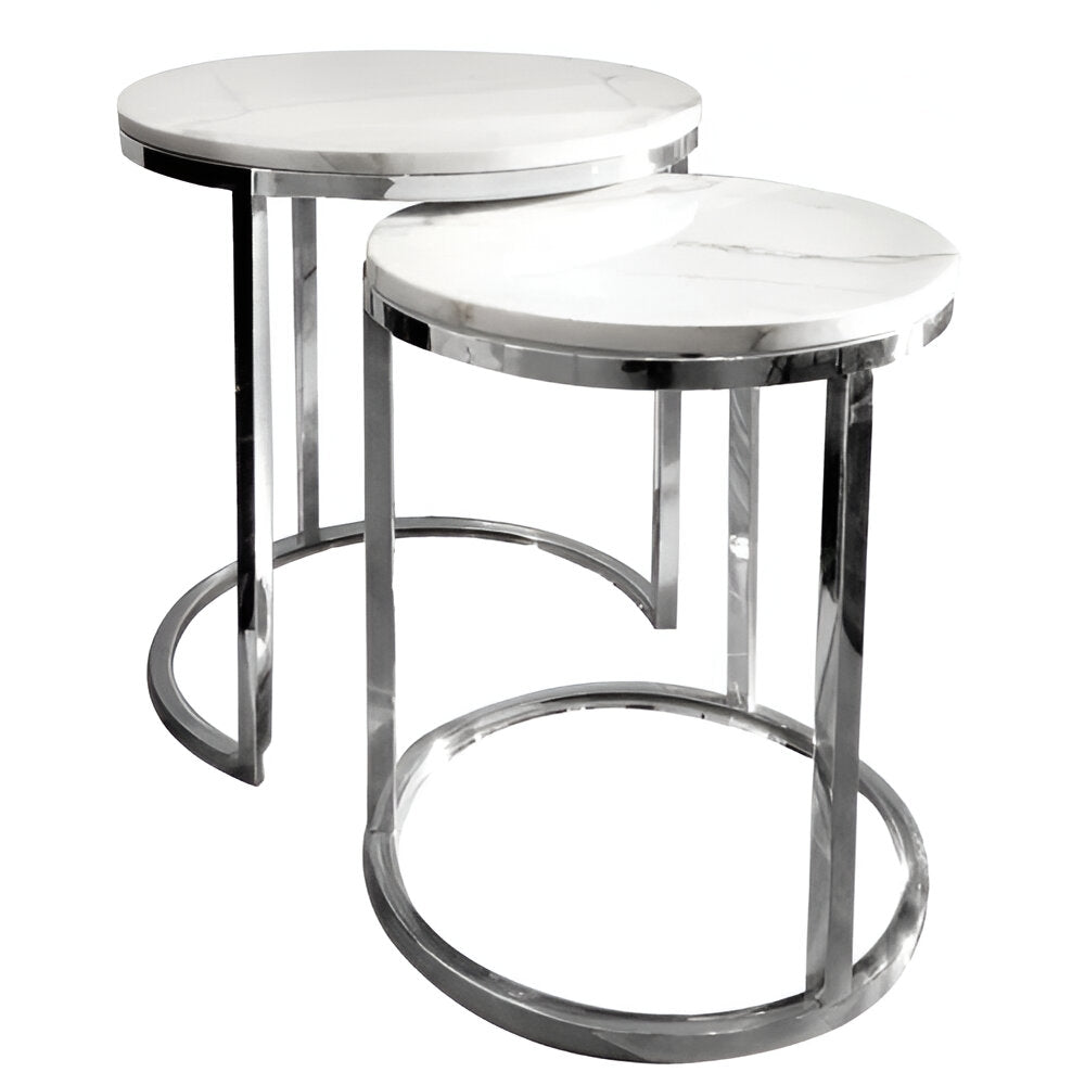 Rokas Silver Side Table