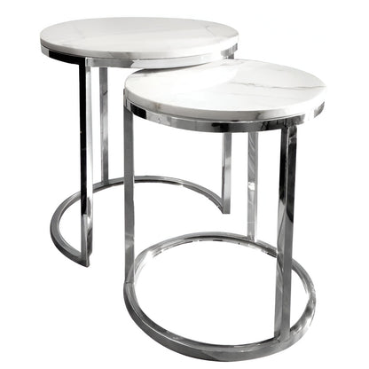 Rokas Silver Side Table