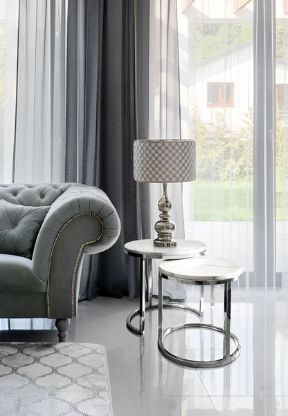 Rokas Silver Side Table
