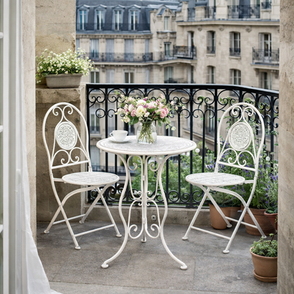 Sidė white metal garden Chair