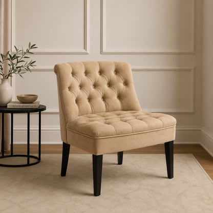 Elegant Upholstered quilted Armchair