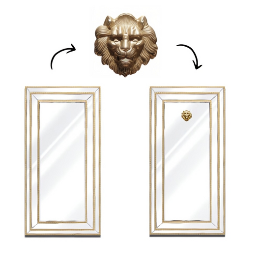 Modern Wild Lion Mirror