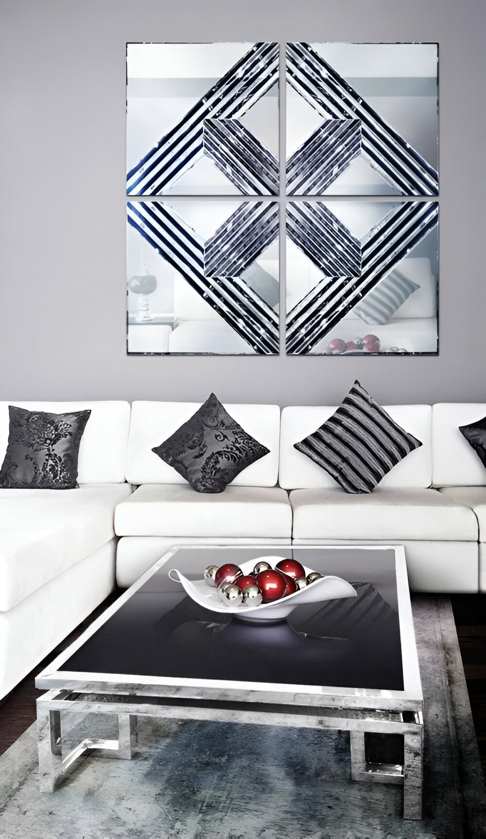 Rombo Silver Mirror