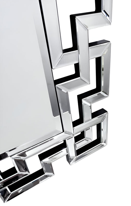 Shine Silver Mirror with Crystals
