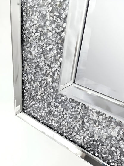 Shine Silver Mirror with Crystals