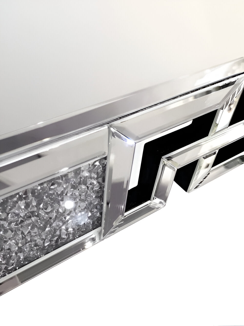 Shine Silver Mirror with Crystals