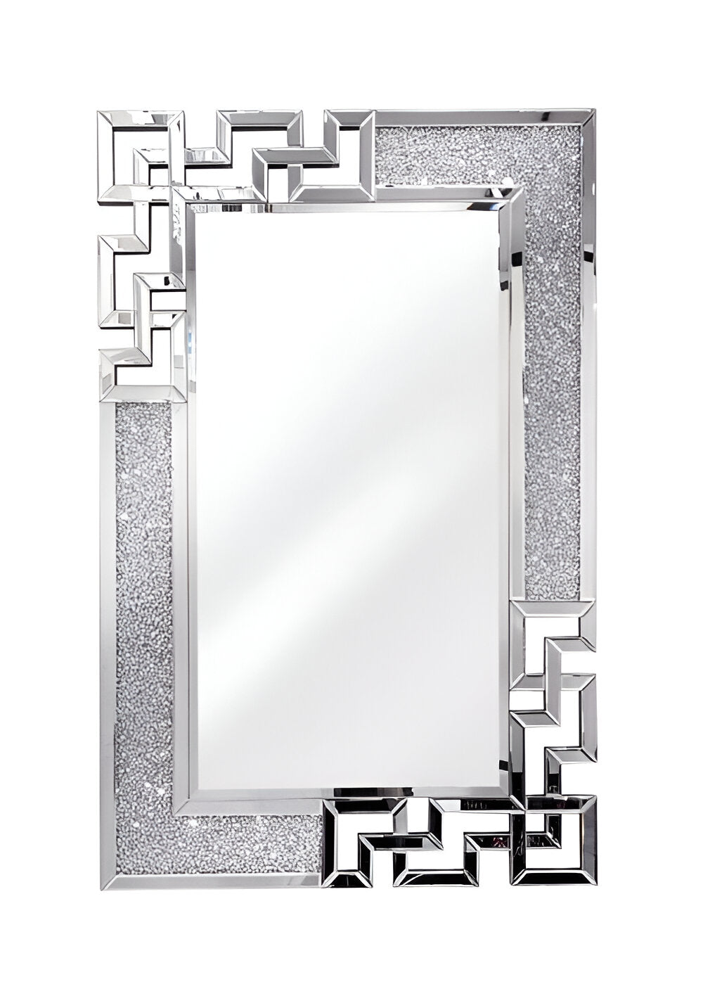 Shine Silver Mirror with Crystals