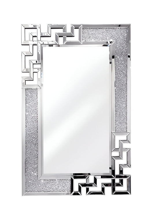 Shine Silver Mirror with Crystals