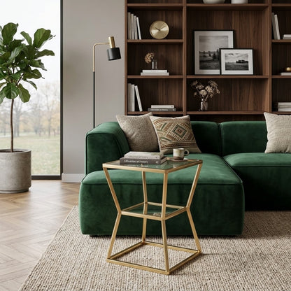Huston 2 gold side Table
