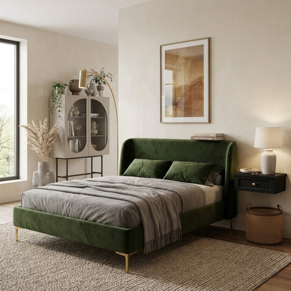Bella black suspended Nightstand